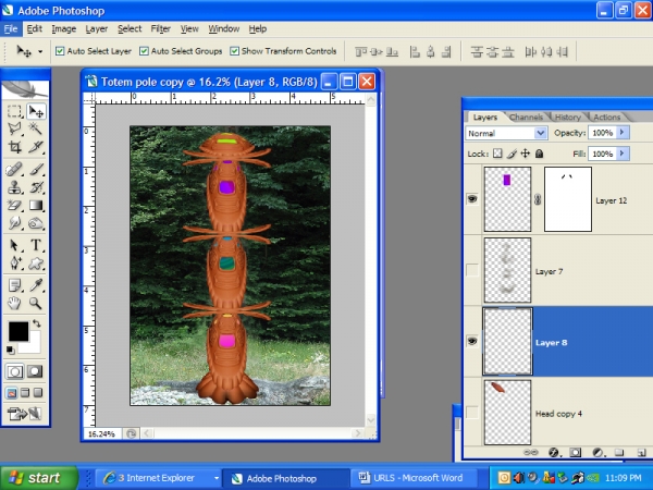 Creation of Totem pole: Step 2
